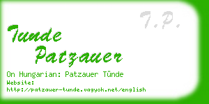 tunde patzauer business card
