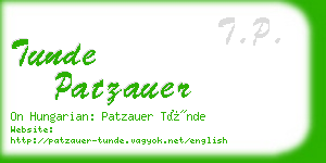 tunde patzauer business card